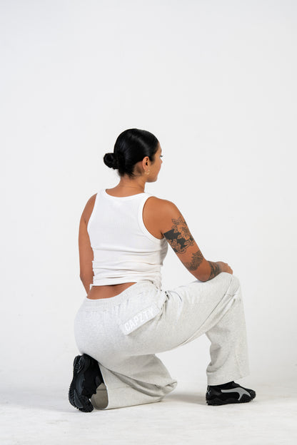 Comfort Theory Straight Leg Sweatpants - Grey Wire