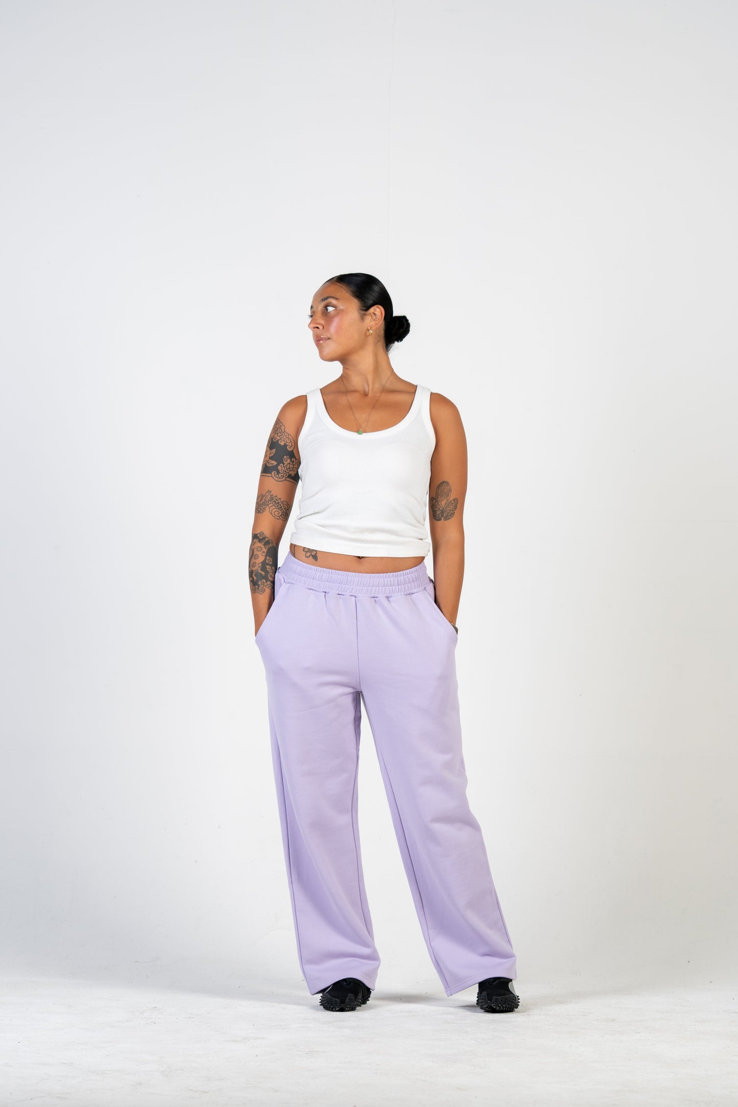 Comfort Theory Straight Leg Sweatpants - Violet Haze