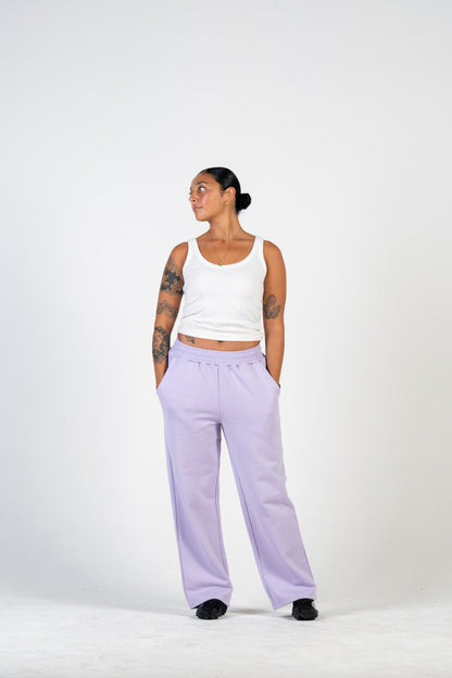 Comfort Theory Straight Leg Sweatpants - Violet Haze