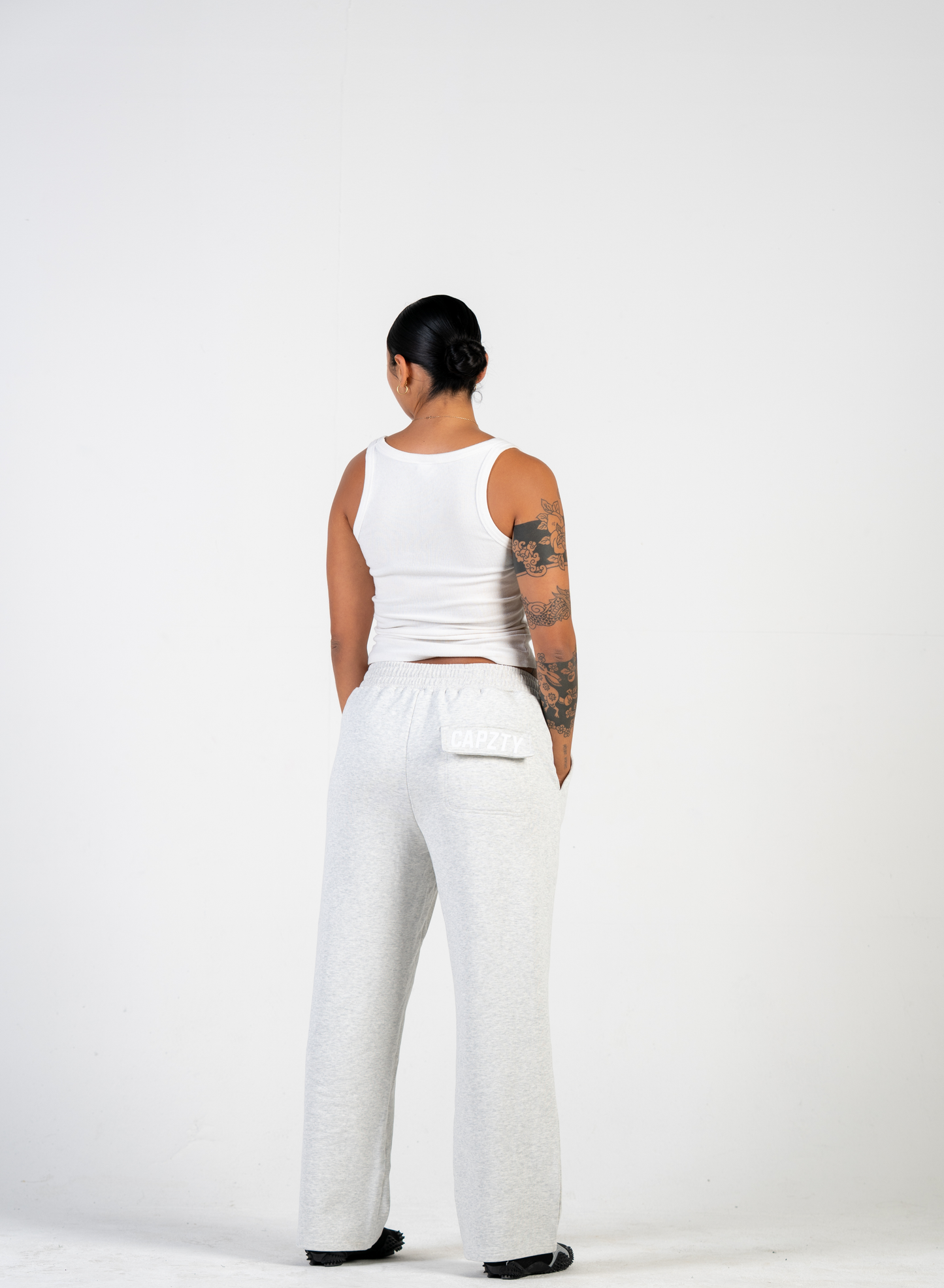 Comfort Theory Straight Leg Sweatpants - Grey Wire